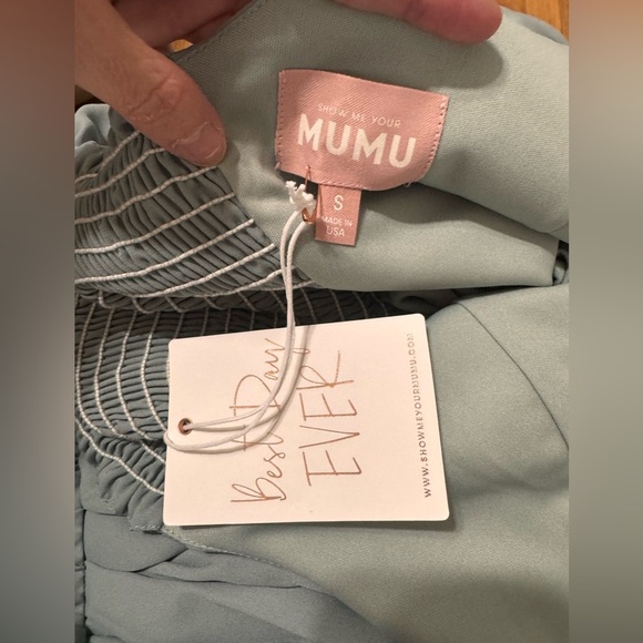 Show Me Your MuMu Alexis Midi Dress in Light Blue - Picture 10 of 10